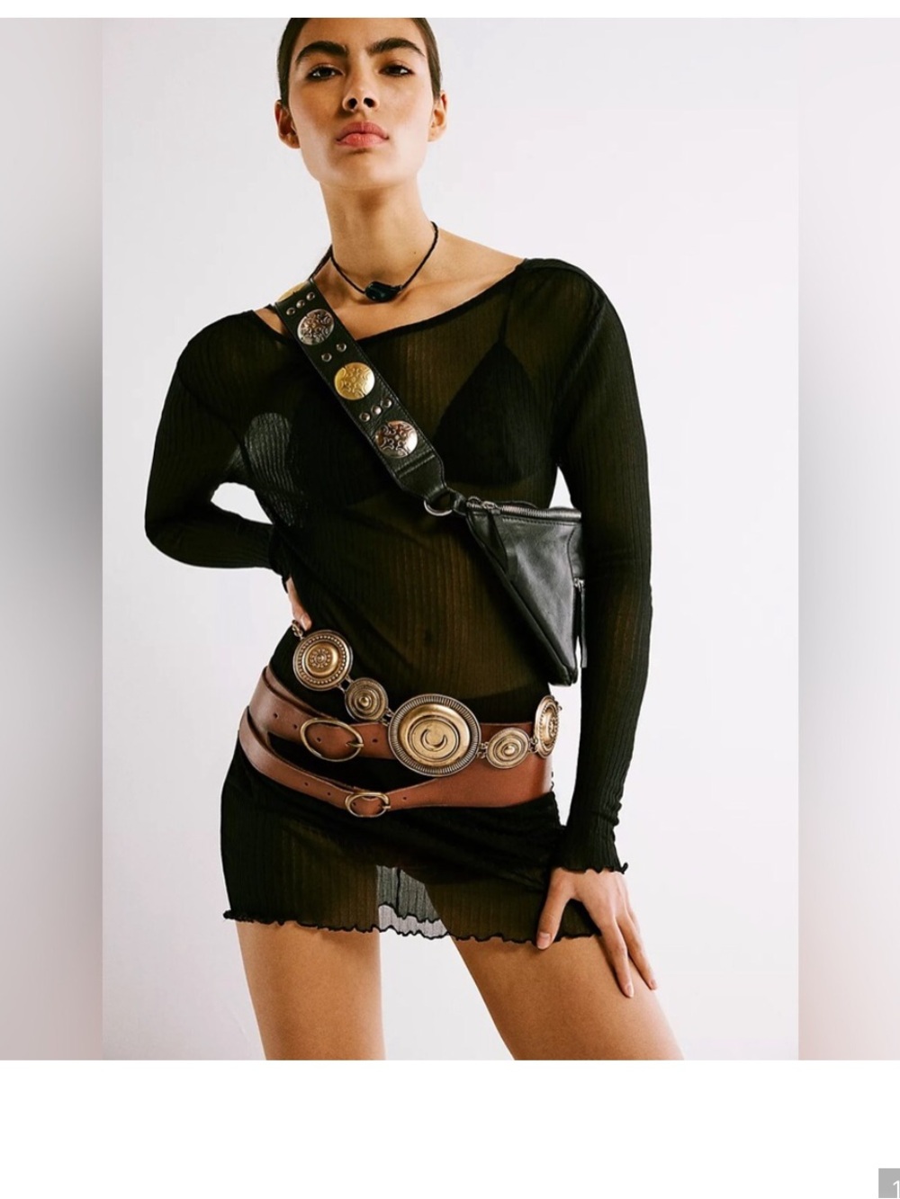 Free People Wilder Embellished Leather Sling Bag